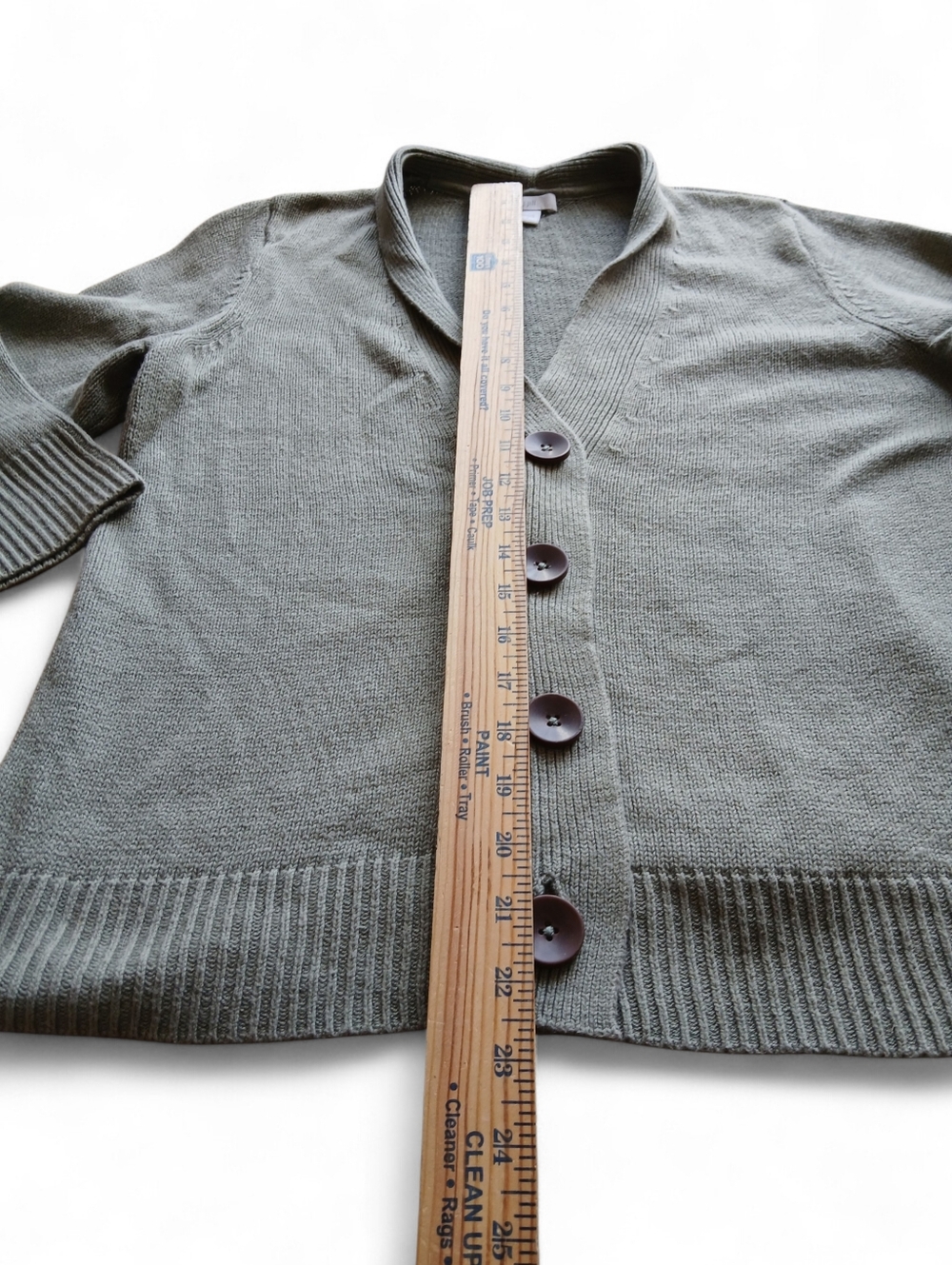 J. Jill Size Small Light Green Button-Front Women’s Cardigan Sweater - Picture 5 of 8